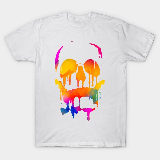 Melted color skull T-Shirt by clingcling